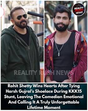 Rohit Shetty wins hearts with his humble gesture towards Harsh Gujral on Khatron Ke Khiladi 15, AI generated