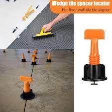 50 Pcs Set Level Wedges Tile Spacers Leveling System In 2021 Tile Leveling System Tile Spacers Stick On Tiles