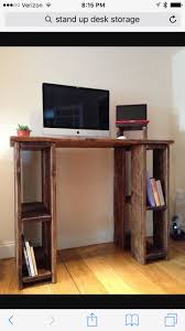 Standup Desk And Storage Diy Standing Desk Diy Wood Desk Ergonomic Office Furniture