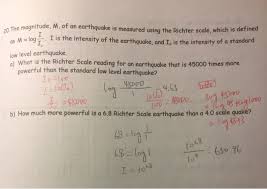 , university of south carolina, dept geological sciences. Solved The Magnitude M Of An Earthquake Is Measured Usi Chegg Com