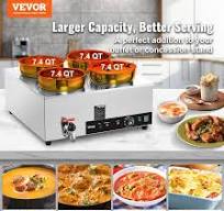 Amazon.com: VEVOR Electric Soup Warmer, Four 7.4QT Stainless ...