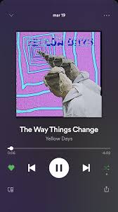 The Way Things Change Yellow Days Juliana Perez105 On Spotify Spotify Music Vibe Song Spotify