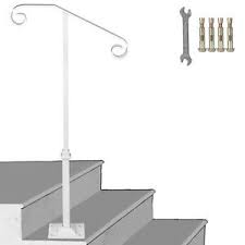 This rule is designed to provide enough walking space up and down the staircase. Hand Rail For 1 Or 2 Step Wrought Iron Handrail Steel Railing Stair Post Railing Ebay