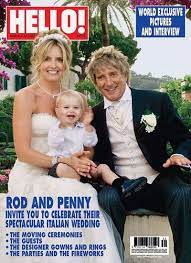 Rod Stewart Marries Model Penny Landcaster In 2007 Rod Stewart Celebrity Bride Celebrity Weddings