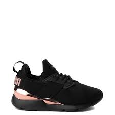 Black And Gold Tennis Shoes Womens Womens Puma Muse Metal Athletic Shoe In Black Rose Gold Size 8 5m Journey S Tenis