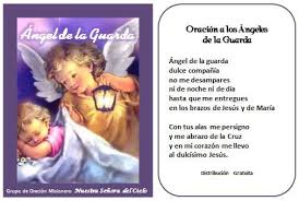 Estampa Angel De La Guarda Adultos Oracion De Los Angeles Oraciones Angel De La Guarda
