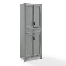 Mupater kitchen pantry cabinet buffet hutch with drawers and microwave space, kitchen storage sideboard with framed glass doors and shelves, white 3.8 out of 5 stars 26 $249.99 $ 249. Tara Pantry In Distressed Gray Crosley Cf3111 Gy