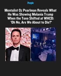 Mentalist Oz Pearlman, the featured entertainer for the 2026 White House  Correspondents' Dinner, is speaking out about the active shooter incident.  bit.ly/4d7wTGJ 📷: Alberto Rodriguez/2026GG/Penske Media via Getty; Danny  KEMP and AFPTV