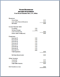 Basic Income Statement Example and Format | small business ...