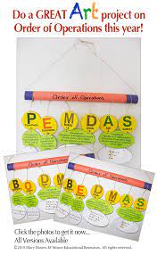 Get A Great Art Project This Year For Order Of Operations Have Students Complete A Mobile Either Individually Or In Groups To Order Of Operations Bodmas Math