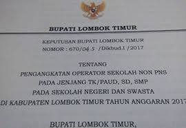 Maybe you would like to learn more about one of these? Operator Sekolah Lombok Timur Dapat Sk Bupati Info Pendidikan Terbaru