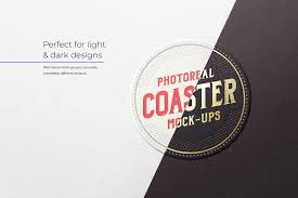 Download Coaster Mockup Bundle In Stationery Mockups On Yellow Images Creative Store PSD Mockup Templates