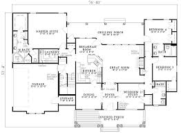 2684 sq ft 1 story 3 bed 63' 10 wide. House Plan 61377 Southern Style With 2373 Sq Ft