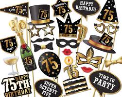 Downloadable Free Printable Photo Booth Props Birthday Pdf 75th Birthday Photo Booth Props Instant Download Printable Pdf Seventy Fifth Birthday Part Birthday Photo Booths Photo Booth Party Props 50th Birthday Party