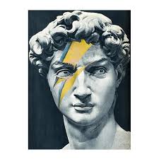 David Head Sculpture Canvas Painting David Sculpture Graffiti Art Poster  and Prints Wall Art for Pictures Living Room Home Decor Buy cheaply