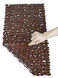 Non Slip Bath Mat Anti Bacterial Pebbles Bathtub Mats Slip Resistant Shower Mats Brown 16 W X 35 L Inches Home Ki Shower Mat Bathtub Mats Pebble Shower Mat