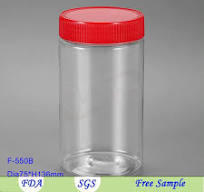 550ml Clear Tall Plastic Packaging Bottle with Screw Lid ...