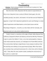 Proofreading Worksheet 2 Proofreading Activities 6th Grade Worksheets Writing Comprehension