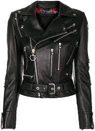 Philipp Plein Biker Jacket Farfetch Short Leather Jacket Jackets Biker Jacket