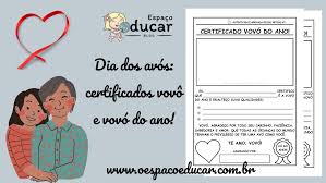Essa é a grande proposta do dicastério para. Dia Dos Avos Certificados Vovo E Vovo Do Ano Blog Espaco Educar