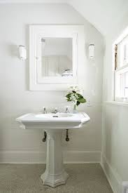 bathroom with vintage pedestal sink