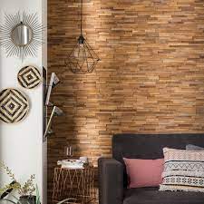 Plaquette parement bois leroy merlin. Plaquette De Parement Bois Recycle Teck Marron Goa Interieur 0 57 M Leroy Merlin