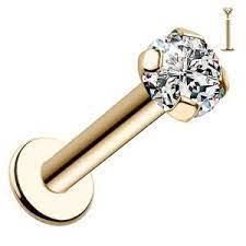 Pin By Freshtrends Fine Body Jewelry On Products You Tagged Flat Back Earrings Labret Nose Piercing Jewelry