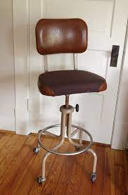 vintage industrial drafting stool brown machine by beehavenhome vintage house stool desk in living room