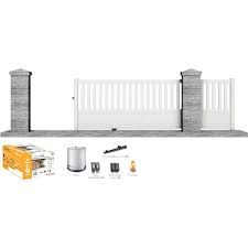 Portail coulissant 3 50m motorisé. Portail Motorise Somfy Coulissant Aluminium Etna 3 5 M Blanc Clotura Cdiscount Bricolage