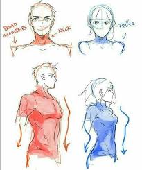 60 Ideas For How To Draw Anime Neck And Shoulders Art Reference Poses Drawing Reference Poses Drawing People
