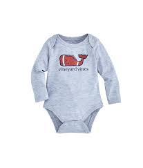 Shop Baby Football Whale Long Sleeve Bodysuit At Vineyard Vines