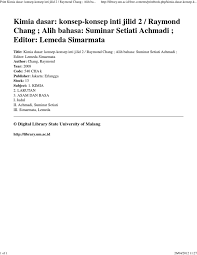 Kimia dasar jilid 1 edisi 3 bukabuku com toko buku online. Print Kimia Dasar Konsep Konsep Inti Jilid 2 Raymond Chang Alih Bahasa Suminar Setiati Achmadi Editor Lemeda Simarmata