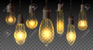 Retro Watt Bulbs Steampunk Light Lamps Vintage Vector Lamp Royalty Free Cliparts Vectors And Stock Illustration Image 122077571