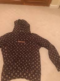 Since louis vuitton's menswear designer kim jones unveiled the joint collection during men's fashion week in january, the buzz surrounding the collaboration has reached fever pitch. Supreme X Louis Vuitton Box Logo Hoodie Supreme And Everybody