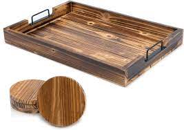 Made in usa labradordesignco 5 out of 5 stars (280. Buy Ottoman Tray For Coffee Table 17 X 13 Inch Decorative Serving Tray With Handles For Coffee Table And Living Room Including 4 Round Wooden Coasters By Simplykitchenplus Online In Taiwan B07mcqm4bj