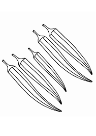 Lady finger coloring pages for kids, toddlers, kindergarten to color and print. Coloring Pages Lady Finger Vegetable Coloring Page