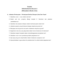 Check spelling or type a new query. Tugas Seni Budaya Kelas X Pdf