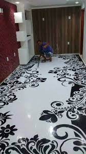 Black White Painted Floors Epoxy Floor Designs Marble Flooring Design