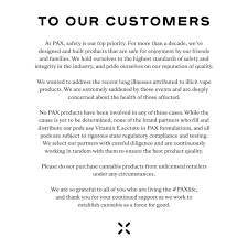 Has sold empty era pods to bloom farms in california and the clinic in colorado, which fill the. Pax S Safety Statement Vaporents