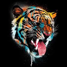 daily tee ferocious tiger custom t shirt design by dzeri29 fancy tshirts com tiger art tiger canvas art