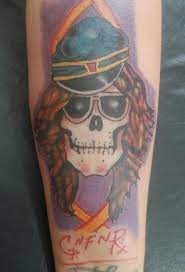 Here we have a icon of 1990s rock axl rose's temporary tattoo set! Axl Rose Tattoo Gnrink Viejo Faro Tattoo Studio Facebook