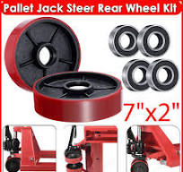 2PCS Pallet Jack Lift Truck Load Wheels Replacement Kits Full Set with  Bearings | eBay