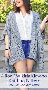 This pattern includes directions for how to make a kimono that will fit you. Knitting Pattern For 4 Row Repeat Walkiria Kimono Free Web Version Kimono Cardigan Pattern Knitting Patterns Cardigan Pattern