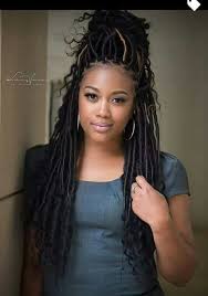 This chic hairstyle has been seen on celebrities from meagan. Bohemian Locs Natural Hair Styles Faux Locs Hairstyles Beautiful Hair