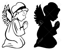 Baby Angel Clipart Black And White Kneeling Praying Angel Clip Art Yahoo Image Search Results Angel Vector Angel Drawing Angel Silhouette