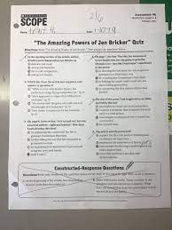 The Amazing Powers Of Jen Bricker Scope Quiz 1 10 19 Quiz My First Year Reading