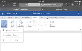 Changing The Proofing Language In Word Online Using Ios Microsoft Community