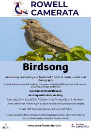Rowell Camerata: 'Birdsong': A celebration of our feathered friends in  music, words and photographs. at Holy Trinity Church, Kettering