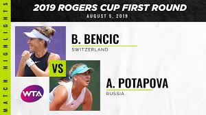 Click here for a full player profile. Belinda Bencic Vs Anastasia Potapova 2019 Rogers Cup First Round Wta Highlights Youtube