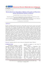 Other than that, university graduates have to possess their interpersonal skills in order to decrease the number of unemployment among them. Pdf Relationship Between Smartphone Addiction With Anxiety And Depression Among Undergraduate Students In Malaysia